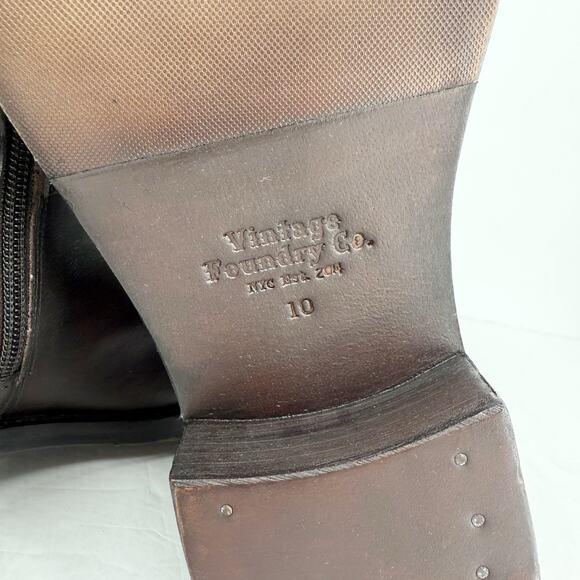 Vintage Foundry Women Mathilde Calf High Boot US 10 EU 41 Dark Brown Leather EUC - Picture 11 of 13